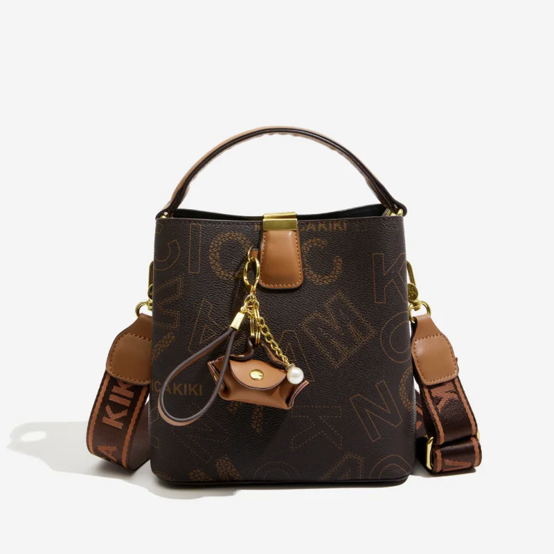 

Модные Повседневные дамские сумочки-ведра, новинка 2023, модный винтажный кошелек, Высококачественная женская сумка из натуральной кожи, сумка на плечо с ручками