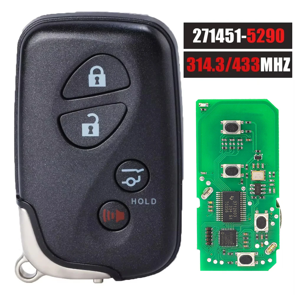 

DIYKEY 271451 -5290 Умный дистанционный брелок без ключа 314,3 МГц/433 МГц для Lexus RX350 RX450h CT200h LS460 HS250h LS600h GX460