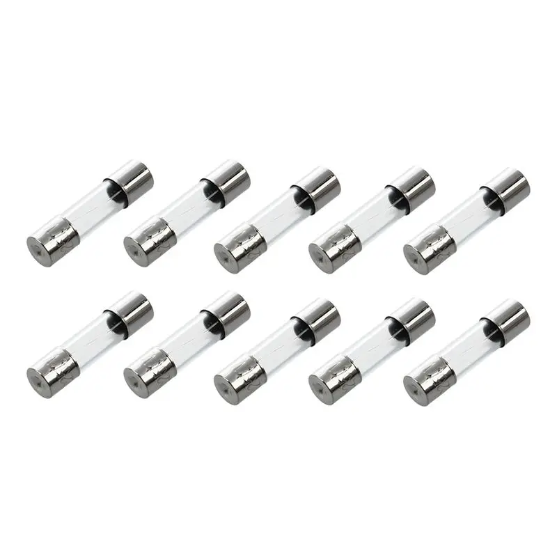 

10 Pcs Fast Blow Type Glass Tube Fuses 5x20mm 250V 2Amp