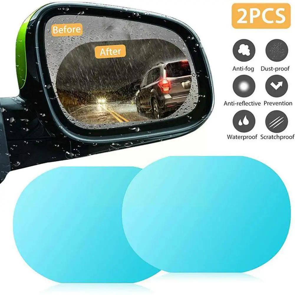 

Car Rearview Mirror Rainproof Film Reversing Rearview Film Anti-glare Waterproof Mirror Anti-fog Mirror Rai Special Rearvie P1L9