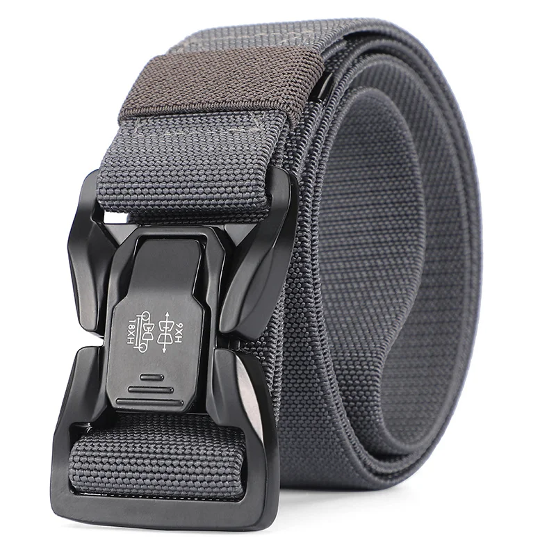 

Men belt Classic Design Fashion Matching Essentials Tactical Quick Release Snap Snap Elastic Leisure Outdoor Tactical Belt