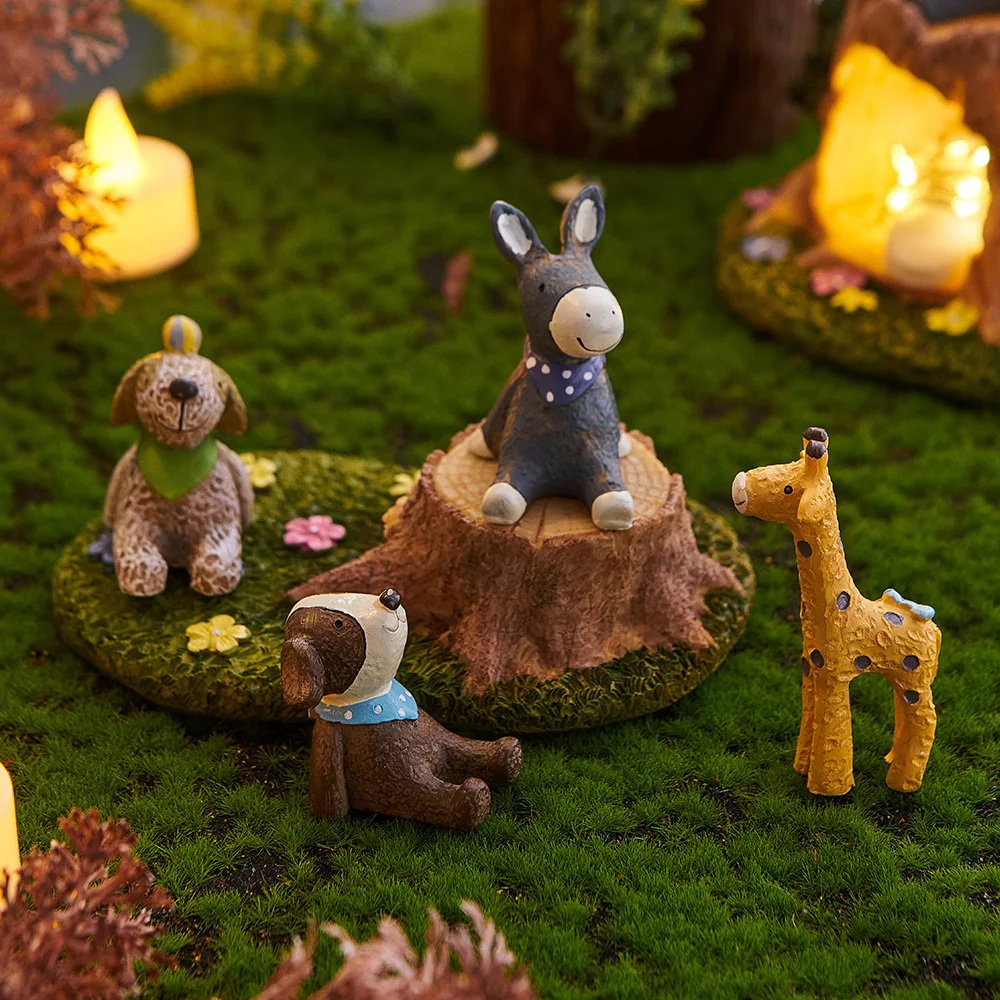 

Lovely Home Decor Small Animal Resin Statue Room Decor Desk OrnamentsAnimal Sculptures And Figurines Miniatures Interior Design