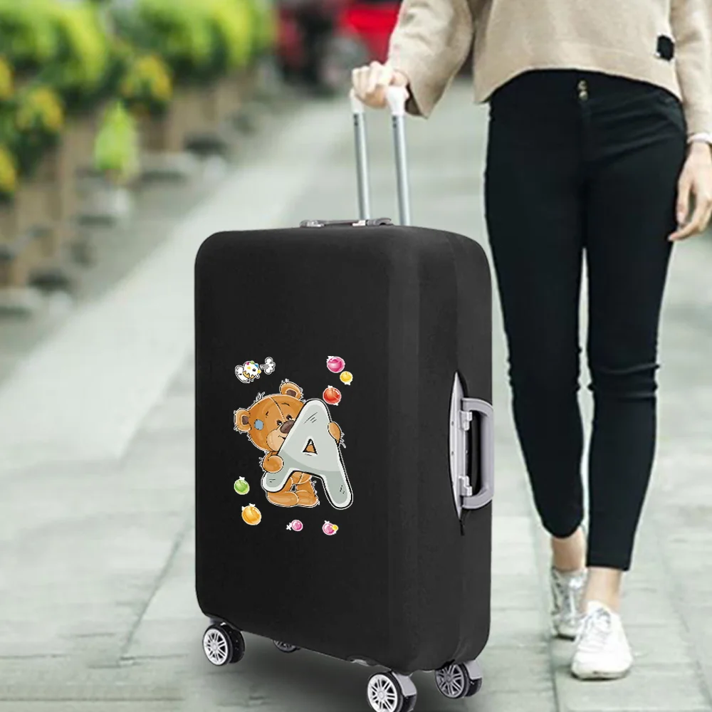 Bear Printing Luggage Protective Cover Travel Suitcase Cover Elastic Dust Cases for 18 To 32 Inches Trolley Travel Accessories