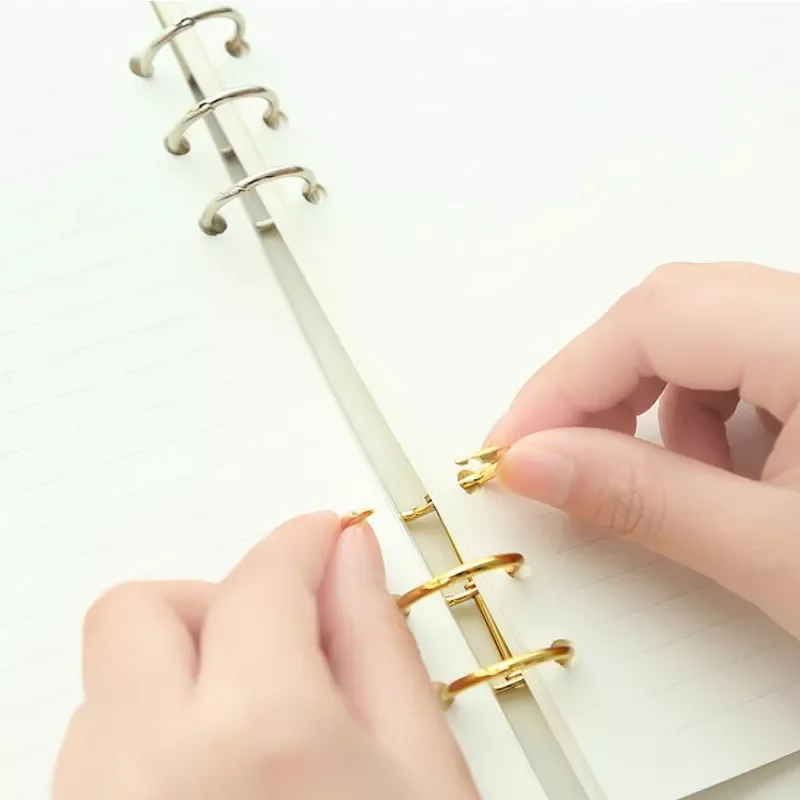 

2pcs/set Metal Loose Leaf Book Binder Rings Calendar Circle 3 Rings for Notebook Album Scrapbook Clips Office Binding Supplies