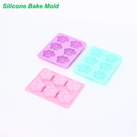 6 cavity silicone puppy footprint cat claw cake soap mold diy pudding chocolate bakeware muffin cup savarin mould diy tools