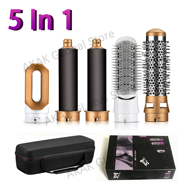 5 In 1 Hair Blower Hot Air Styler Comb Automatic Hair Curler