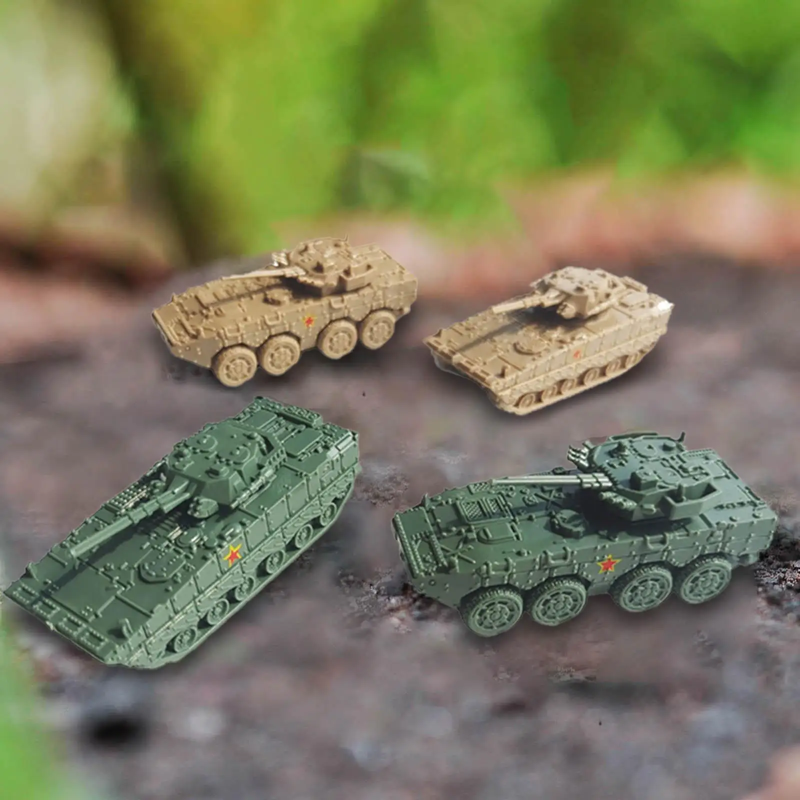 

4 шт., масштаб 1/144, современная модель танка, детский игровой набор, игрушки