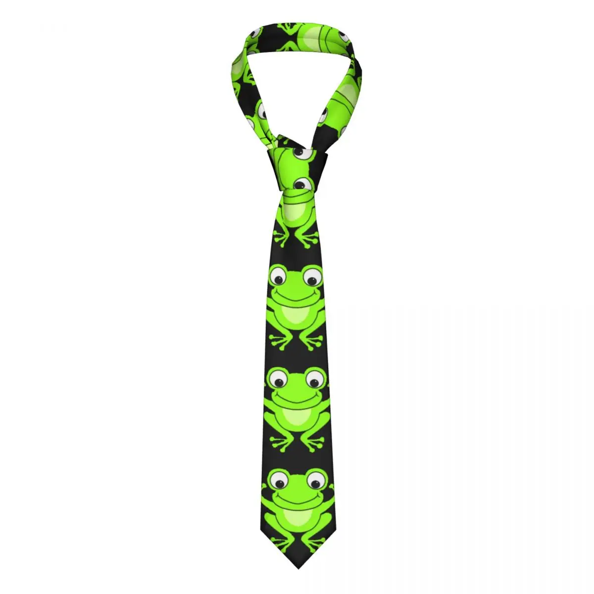 

Cute Frog Men Women Necktie Silk Polyester 8 cm Classic Neck Tie for Mens Daily Wear Gravatas Wedding Accessories Office
