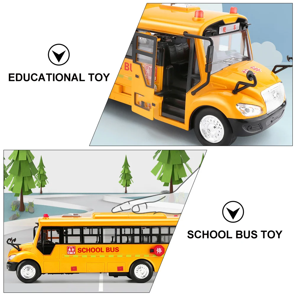 Детские игрушки Звук и свет Школьный автобус Развивающая игрушка Детская желтая