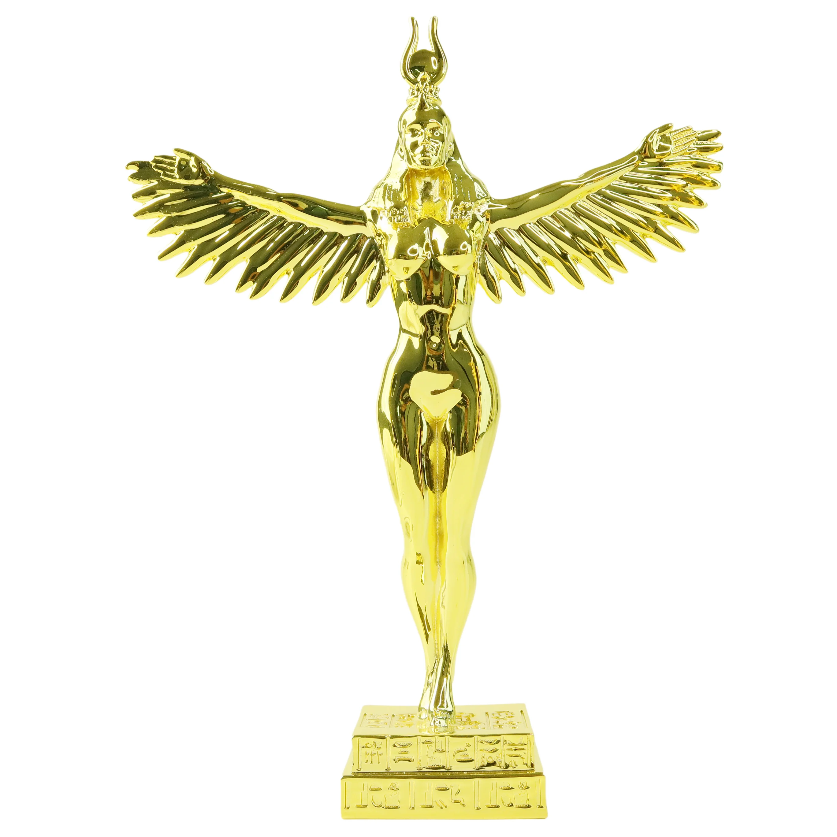 Фабрика на заказ новая тенденция золотые металлические поделки крылья ангела