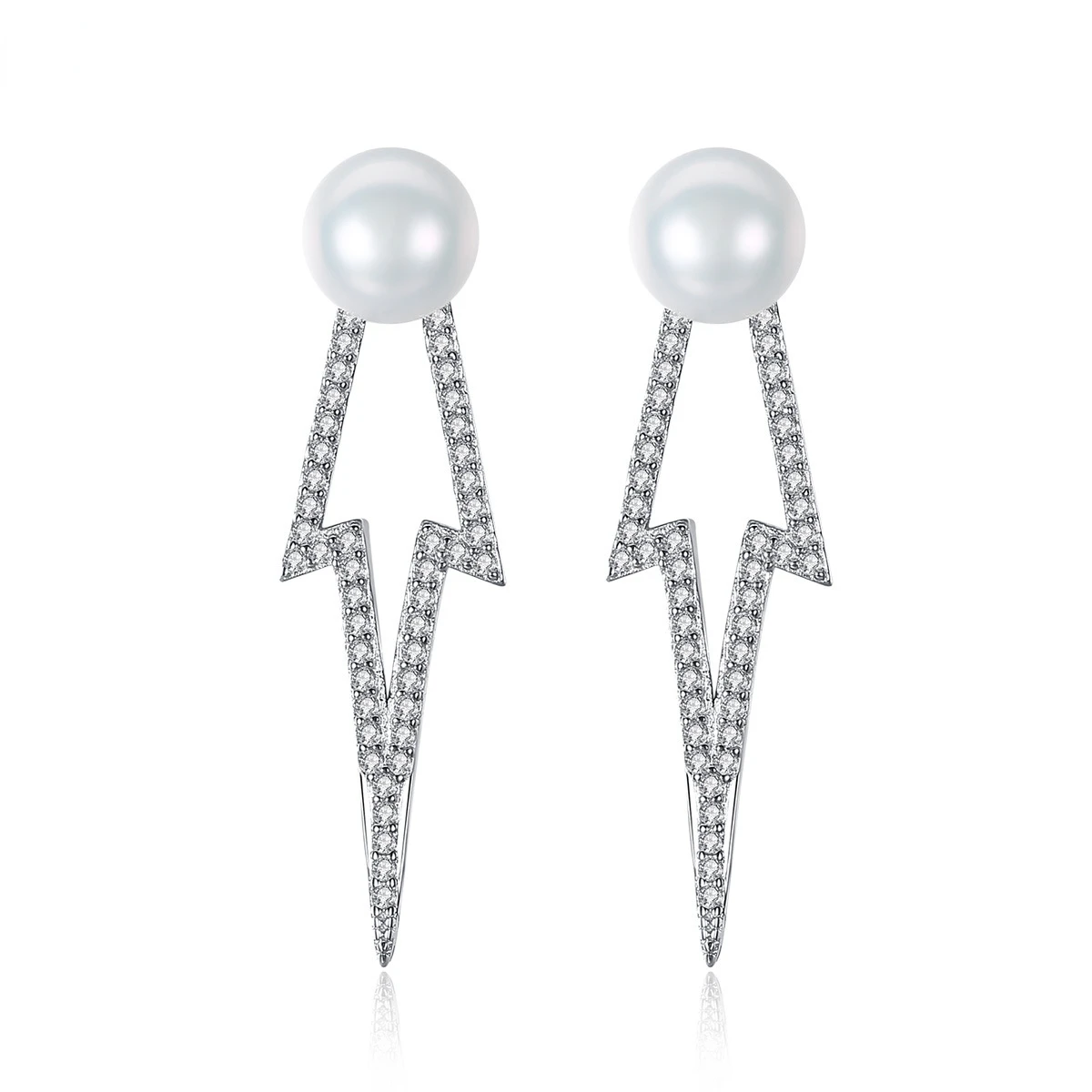 

Natural freshwater pearl earrings S925 silver fashion European and American personalized Earrings Star Silver Earrings Jewelry