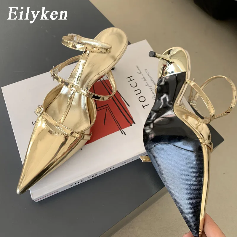 

Eilyken/женские туфли-лодочки в уличном стиле; Босоножки с острым носком; Пикантные туфли на высоком тонком каблуке с ремешком и пряжкой; Женска...