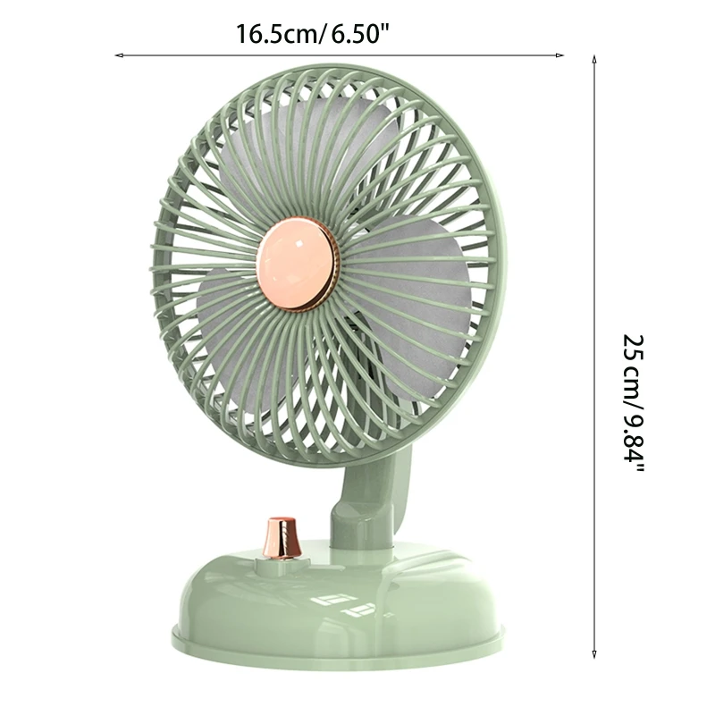 

Adjustable Angle Oscillating Fan Shaking Head Quiet Air Supply Large Battery Capacity 2000mAH Strong Wind Rechargeable D5QC