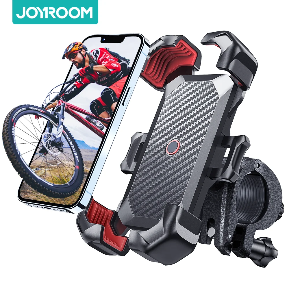 

Joyroom Motorcycle Phone Holder for iPhone 14 13 11 pro max 360° View Bicycle Bike Phone Holder Stand Shockproof Bracket Clip
