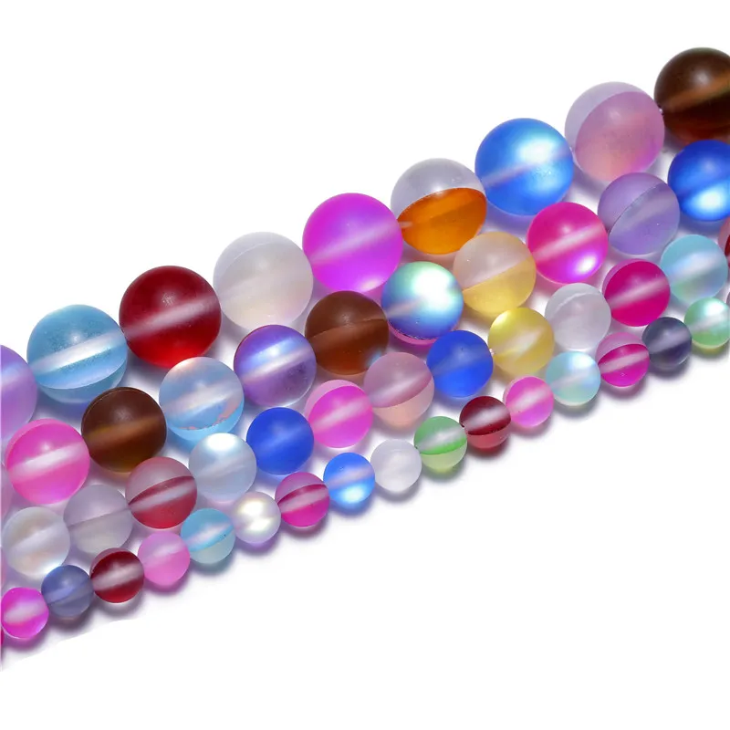 Яркие матовые блестящие бриллиантовые бусины с лунным камнем для изготовления
