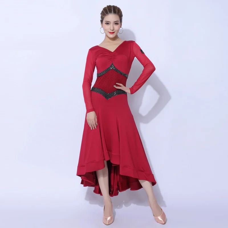 

Платье для современных бальных танцев X208, женское стандартное платье для бальных танцев, танго, танго, платье для вальса, танцевальная одежда, танцевальная одежда