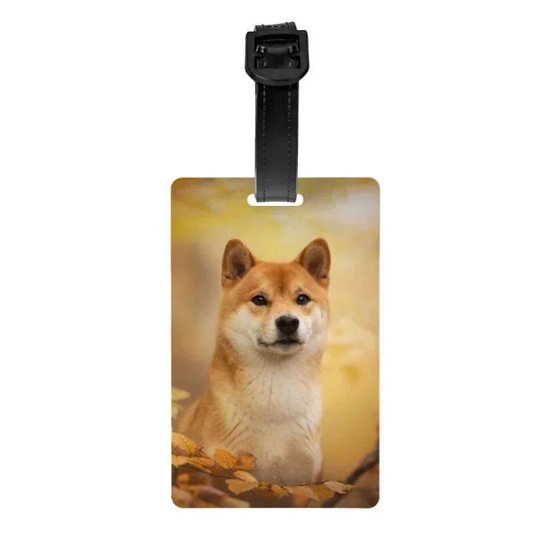 

Персонализированные милые Жетоны для багажа с изображением собаки Шиба-ину, жетоны для багажа с узором животных, жетоны для багажа, чемодан