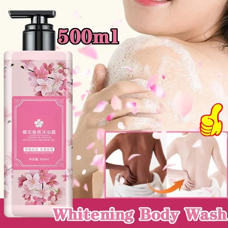 

500ML Sakura Whitening Body Wash Long Lasting Fragrance Shower Gel Niacinamide Moisturizer Bath and Body Works