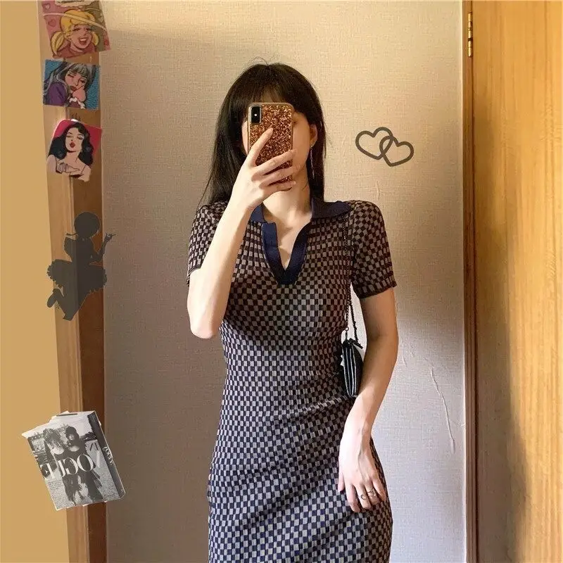 

2022 new knitted light luxury dress summer