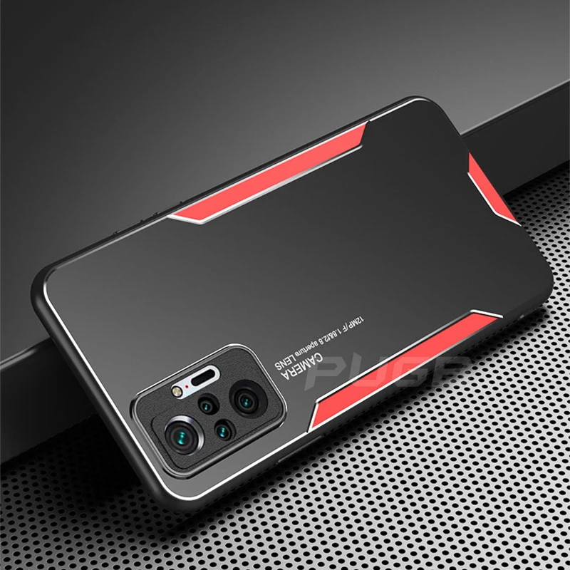 

Luxury Aluminum Metal Silicone Bumper Case For Xiaomi Redmi Note 10 9 8 Pro 10s 9s 9a Note10 Poco X3 Pro Nfc GT F2 F3 Back Cover