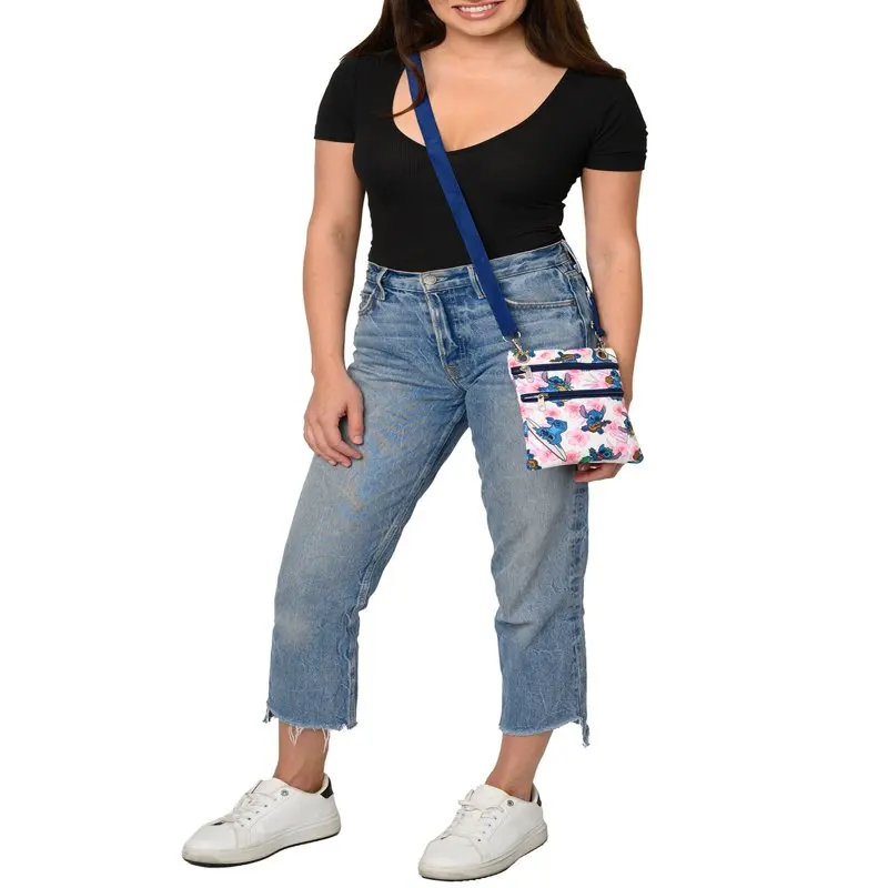 Stitch Passport Bag Travel Crossbody Purse Women  Pineapples Hawaii White