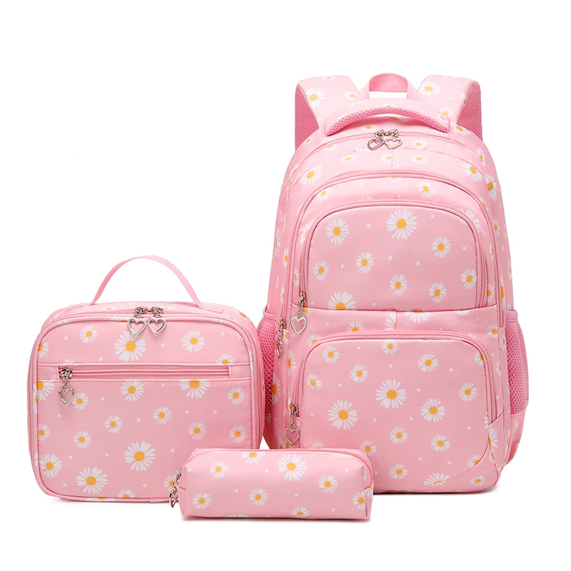 

Book Set Schoolbag Bag Breathable Bag 2 Piece School Kids Mochilas Backpack Shoulders Girls Daisy 3 Children's Waterproof For