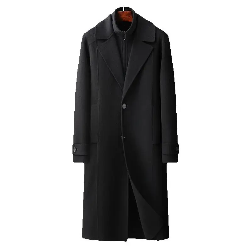 BATMO 2024 новое поступление осенний длинный плащ из 67% шерсти мужское серое