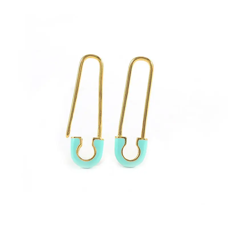 

European and American earrings, personalized pins, metal multi-color earrings, women fashion trend jewelry, unique design sense