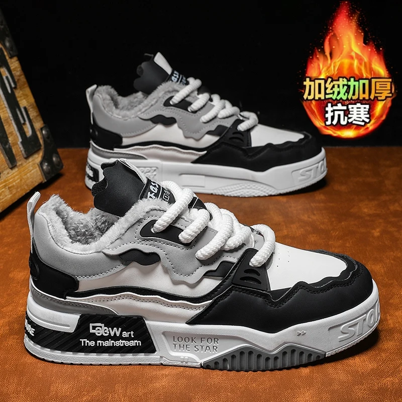 CYYTL Мужская обувь Снежные кроссовки Повседневные зимние меховые теплые кожаные
