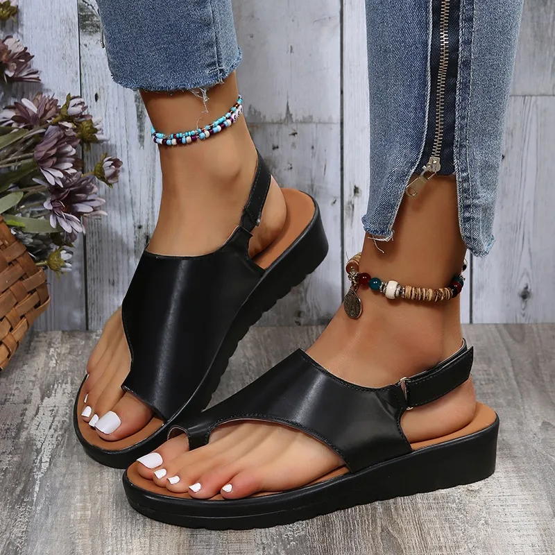 

New Women Summer Shoe 2022 Platform Non-slip Sandals Women Closed Toe Wedge Sandals Ladies Light Casual Shoes Large Size