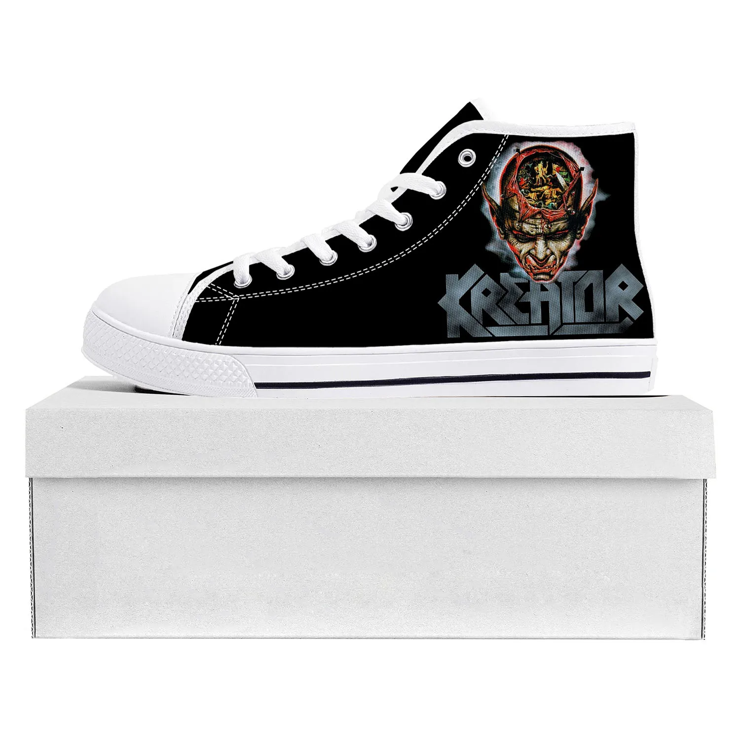 

Kreator Band High Top High Quality Sneakers Mens Womens Teenager Gods of Violence Sneaker Couple Shoes Custom Made Shoe White