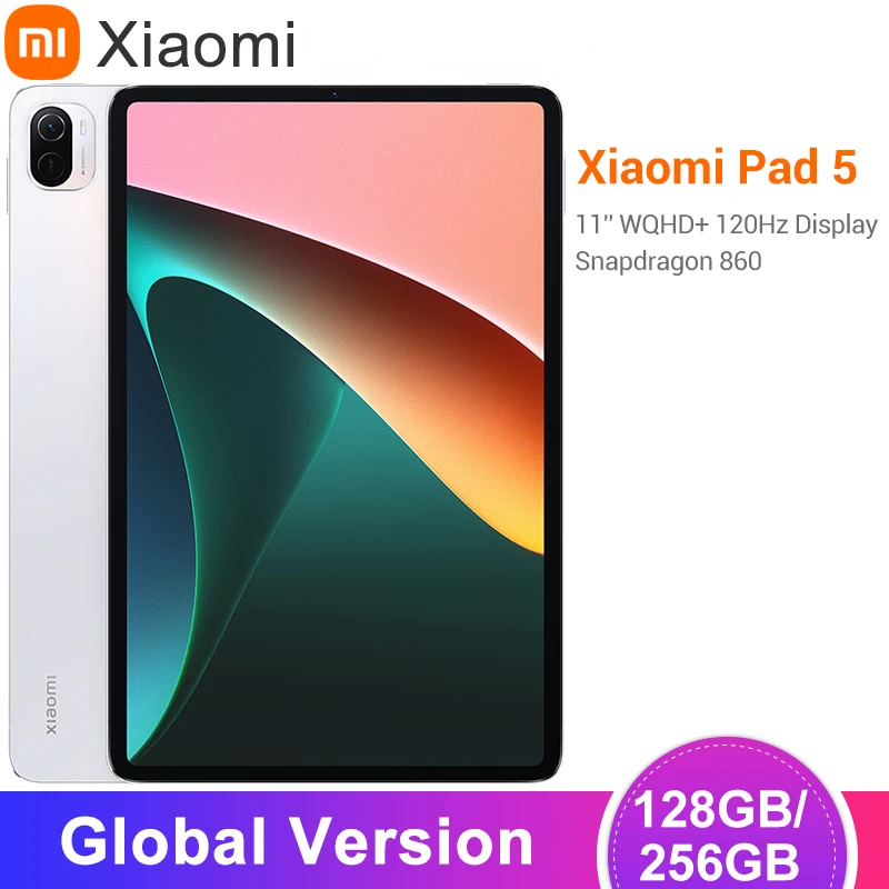 

Global Version Xiaomi Pad 5 Mi Tablet 128GB/256GB Snapdragon 860 11'' WQHD+ 120Hz Display Quad Stereo Speakers 8720mAh Battery