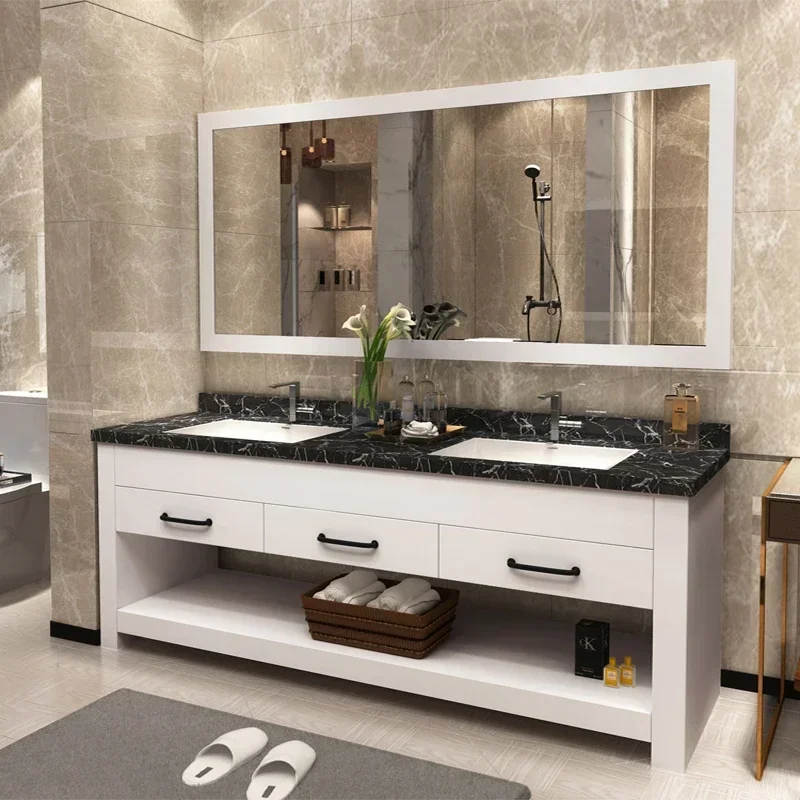 Bathroom cabinet furniture modern floor standing bathroom washbasin