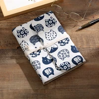 a5a6 retro fabric cover loose leaf notebook travel 6 hole notepad handbook loose leaf notepad stationery supplies
