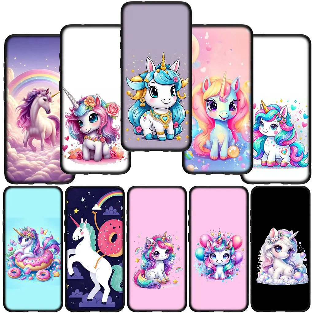 Cartoon Unicorn Horse Casing for Huawei P30 P20 P10 Y6 Y7 Y9 Prime Mate 10 20 Pro Lite Y9A Y8S P Smart 2019 Phone Cover Case