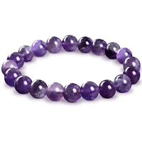 amethyst bracelet handmade purification stretch bracelet 10mm natural beads crystal bracelet protection bracelet for men women