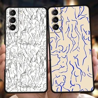 often line drawing abstract art love case for samsung galaxy s22 s20 s21 fe note 20 10 ultra s10 s10e s9 m21 m22 m31 m32 plus 5g