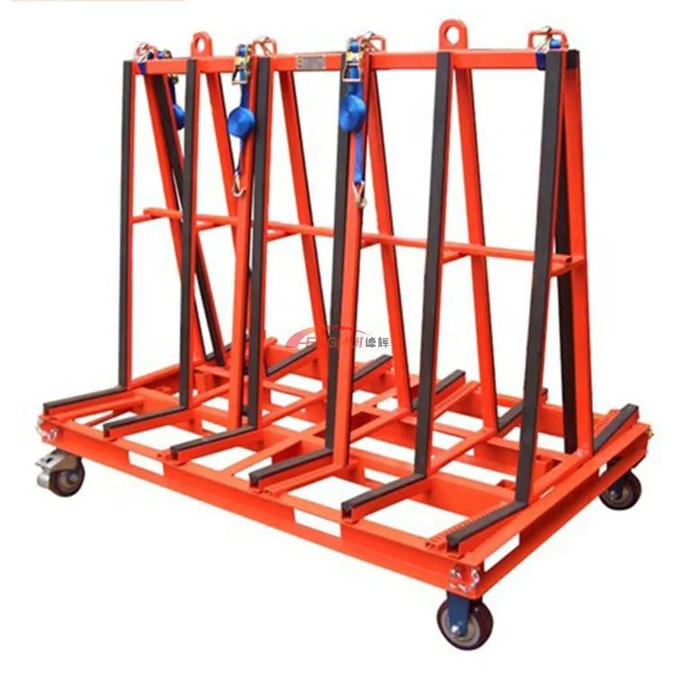 

Folding glass trolley A type steel frame for glass plate frame/glass block