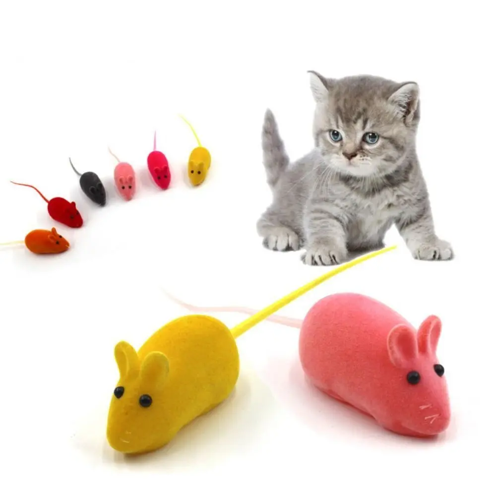

Fake 1PC Sounding Interactive Simulation Cat Accessories Cat Squeak Toy Cats Chasing Toys Cat Chew Toy Vivid Mouse Toys