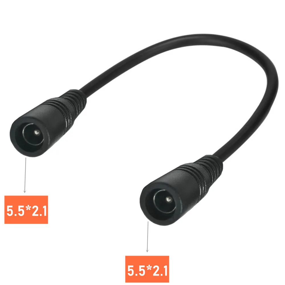 

Кабель-адаптер питания постоянного тока 5,5 мм x 2,1 мм «Мама-мама» для светодиодной ленты, кабель для камеры видеонаблюдения, 0,2 м