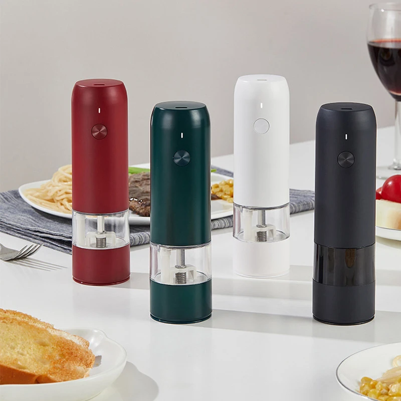 

Электрическая автоматическая мельница для соли и перца, USB-зарядка, настраиваемая мельница для специй и соли, кухонный инструмент