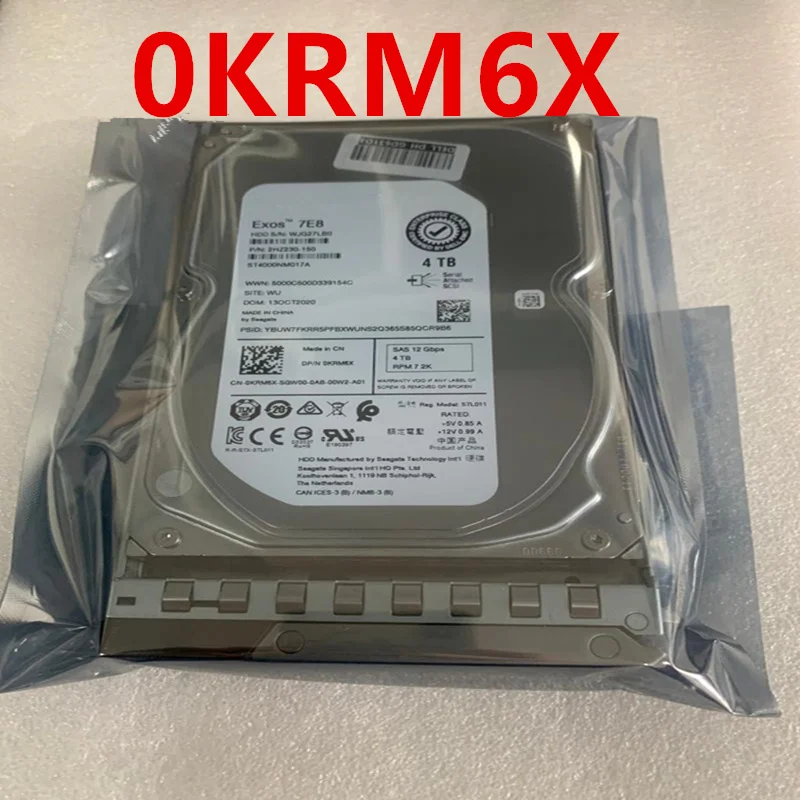 

New Original Hard Disk For Dell 4TB 3.5" 64MB SAS 7200RPM For ST4000NM017A 0KRM6X KRM6X