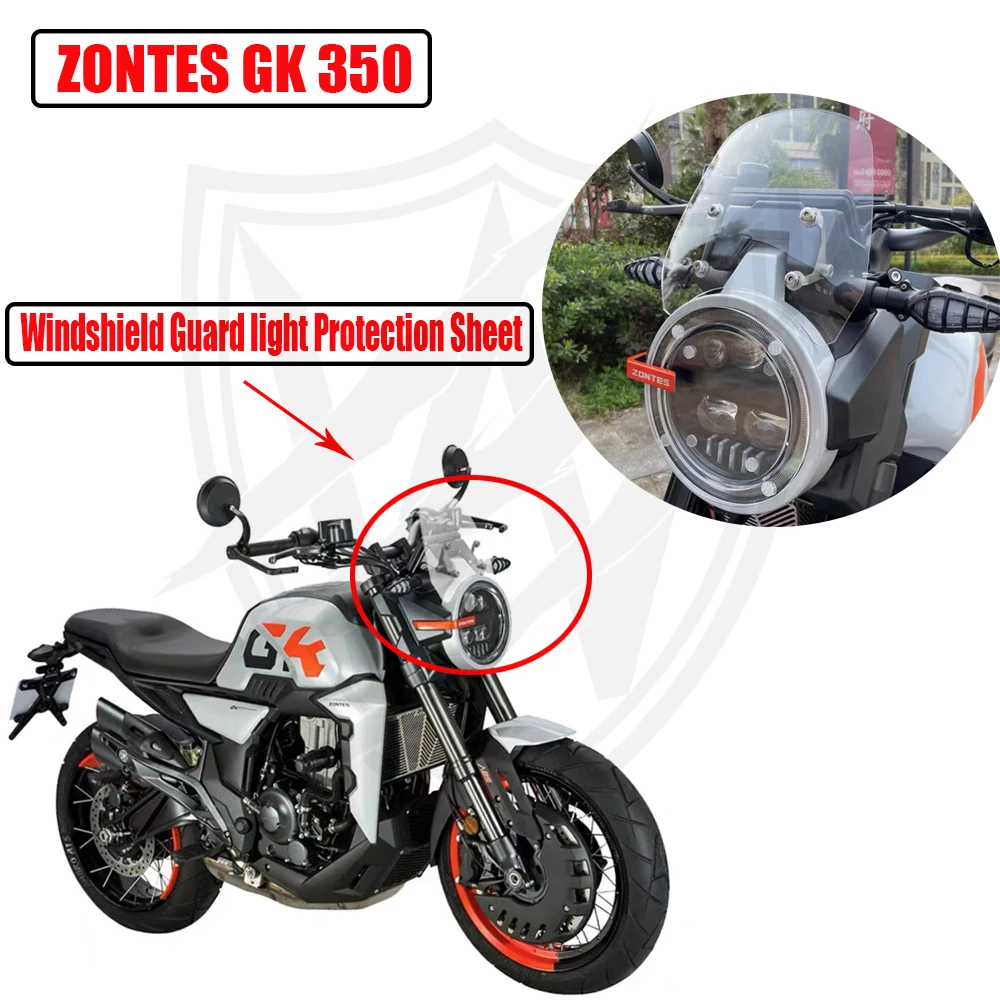

Modified windshield front small windshield headlight color change protection sheet FOR ZONTES GK 350 350 GK
