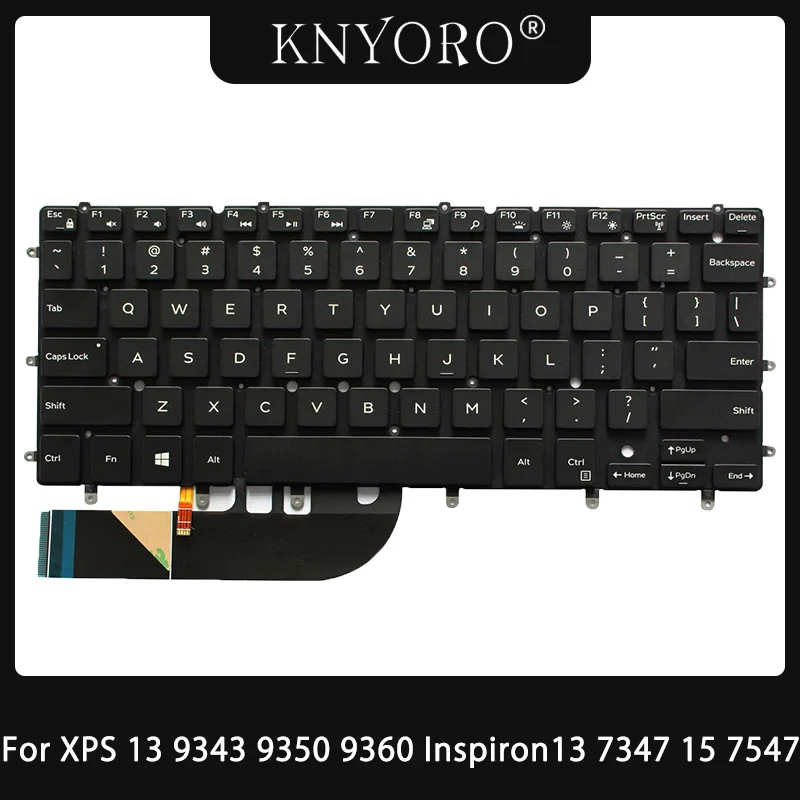 

US Keyboard For Dell XPS 13 9343 9350 9360 Inspiron 13 7347 7348 7352 Inspiron 15 7547 7548 Laptop English Keyboard with Backlit