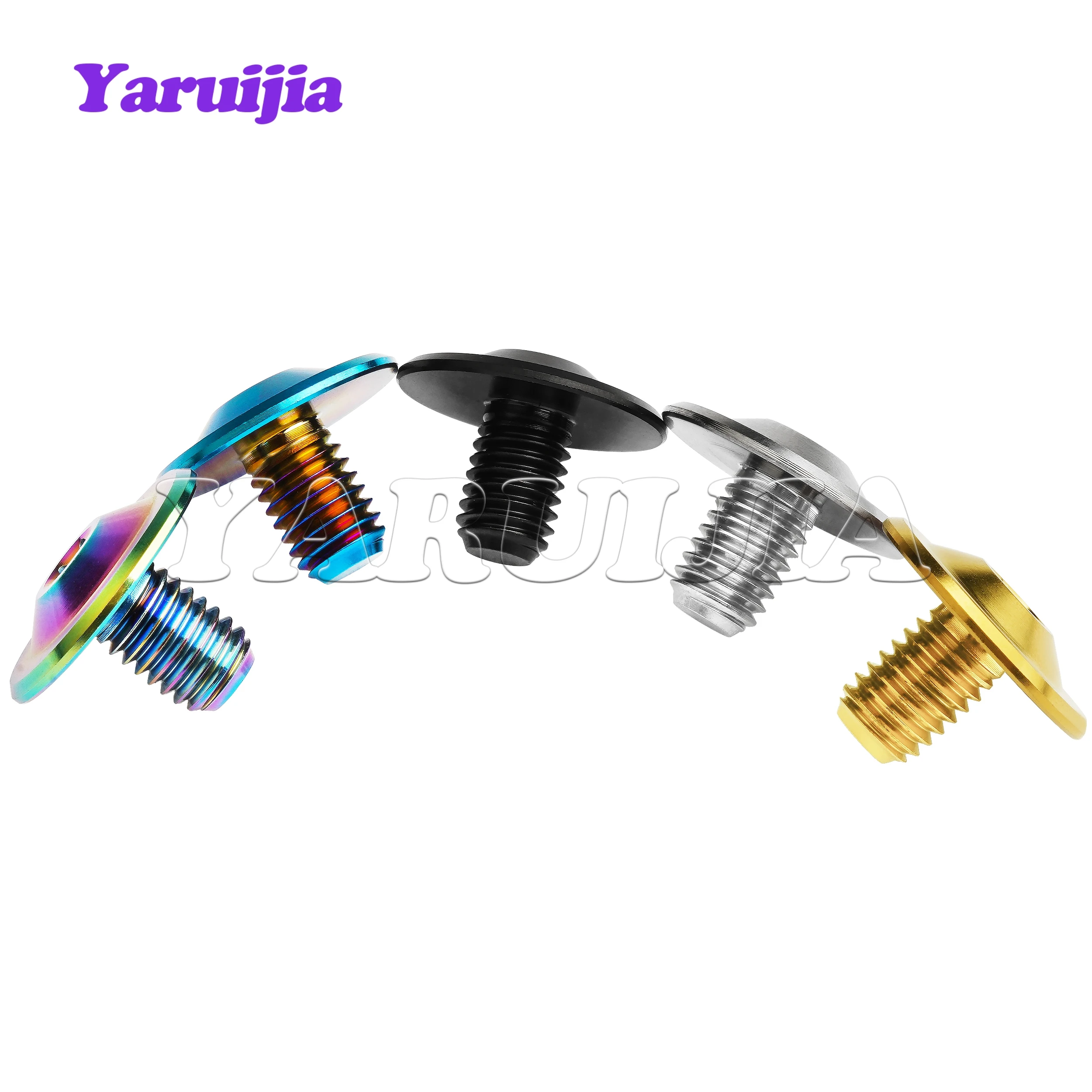 Титановый болт Yaruijia Ti M8x12 мм Torx T30 сливовый фланец шаг 1 25 винт для крышки корпуса
