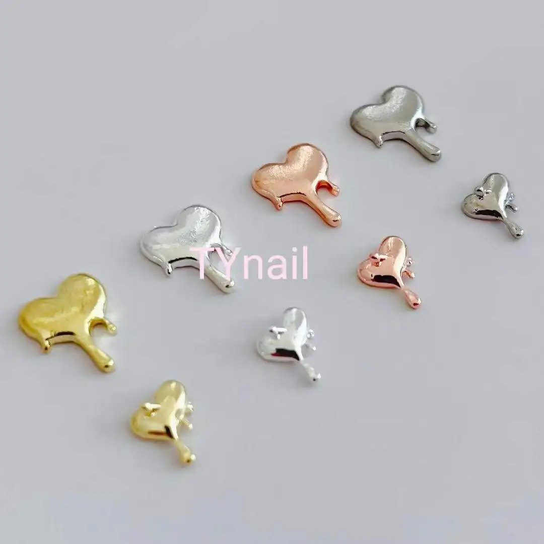 Lovers’ Broken Heart:Alloy Nail Accessories Metal Thawy Hearts Sexy Girl UV Gel Designer 3D Manicure Polish DIY Nails Decoration