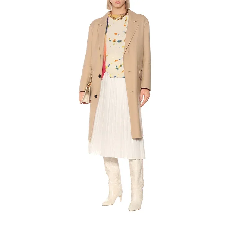 Женские сапоги до колена с острым носком на высоком каблуке