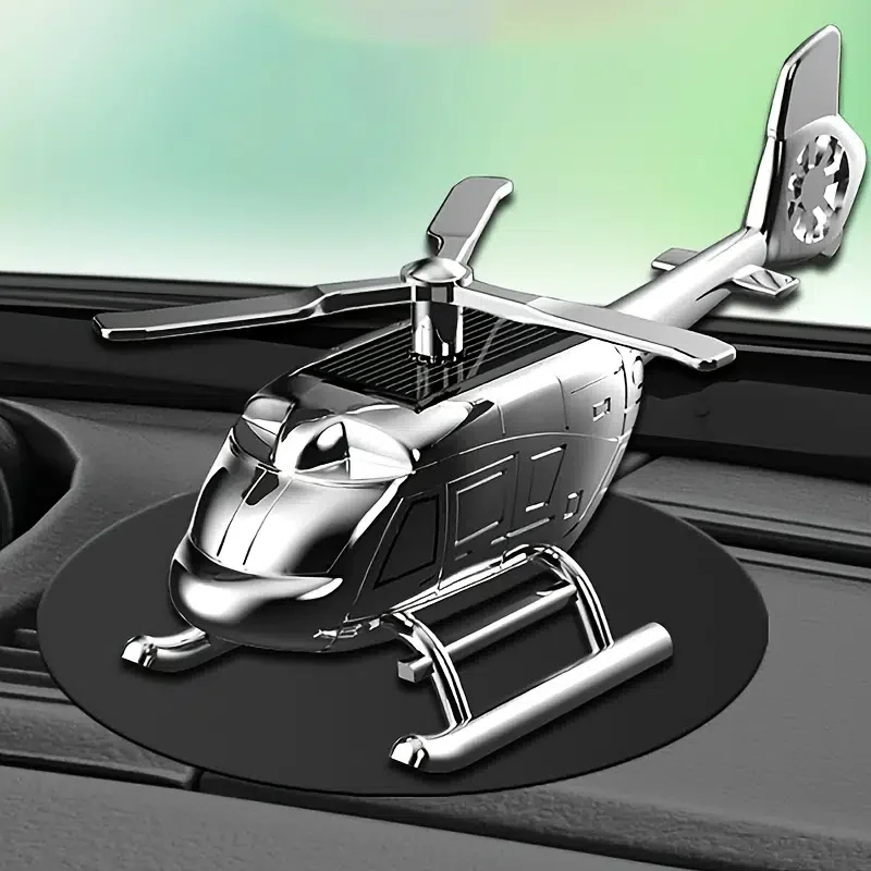 

New Creative Car Perfume Metal Solar Rotating Helicopter Aromatherapy For Car Ornaments Car Accessories