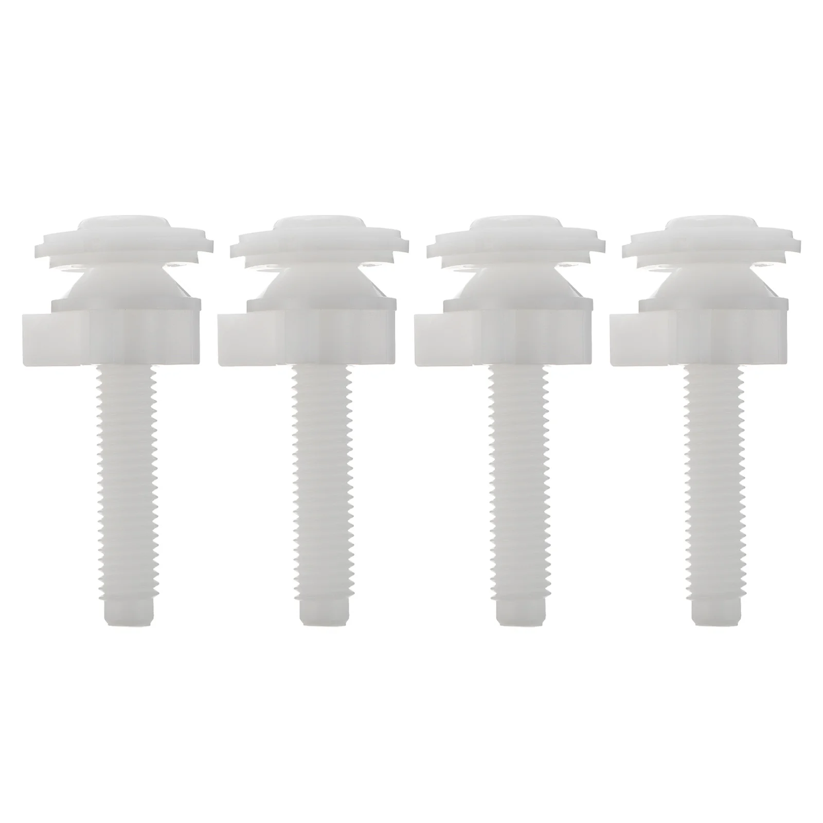 

4 Pcs Cistern Bolts Toilet Screw Seat Fixing Accessories Replacement Hinge White Plastic