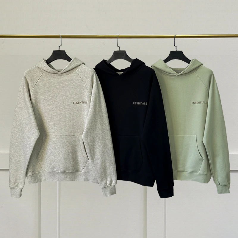 

Men's Fashion Brand Essentials Hoodies Sweatshirts Flocking Letters Oversized Hoodie High Street Hip Hop Sweatshirt